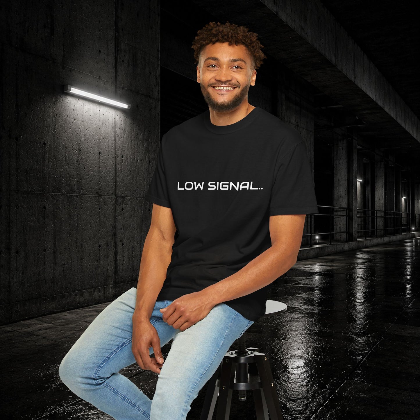 Low Signal T-Shirt — Minimal Tech Graphic Tee