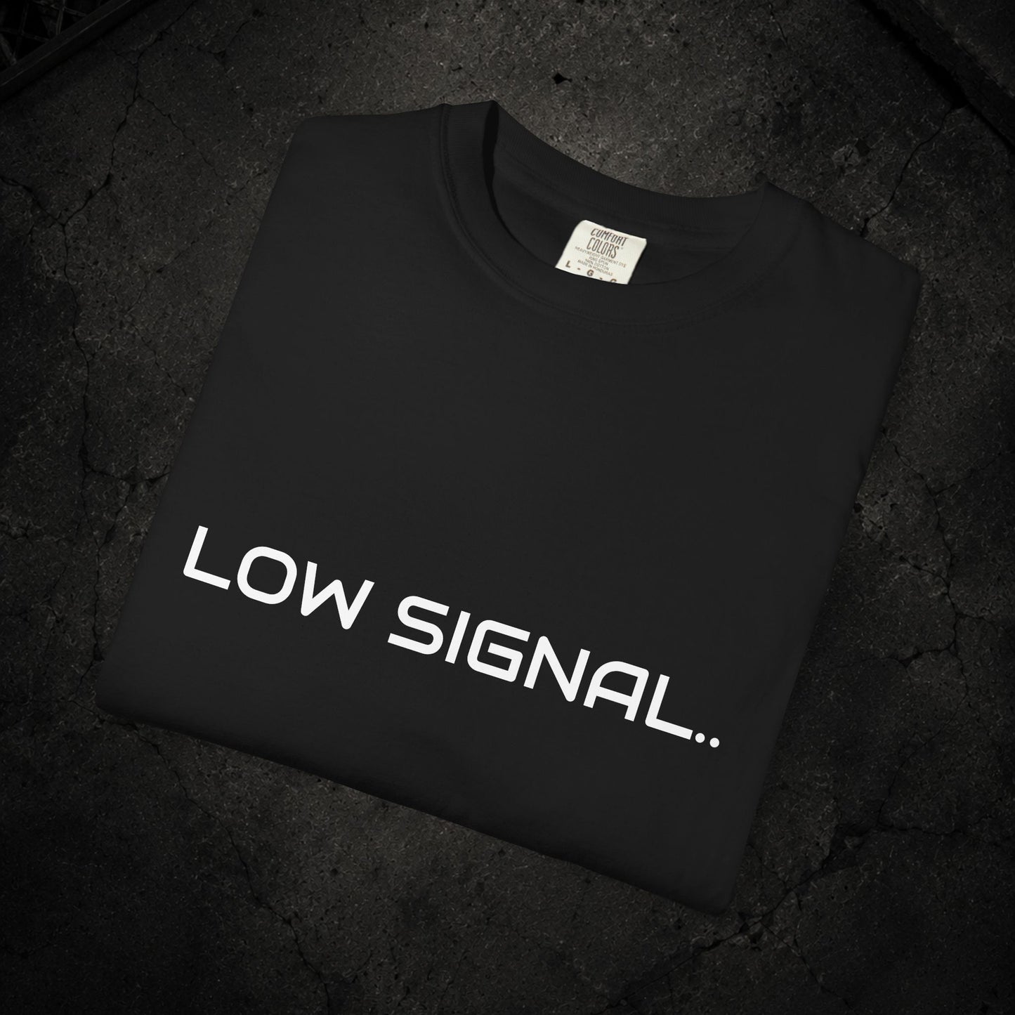 Low Signal T-Shirt — Minimal Tech Graphic Tee